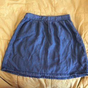 Blue denim style skirt